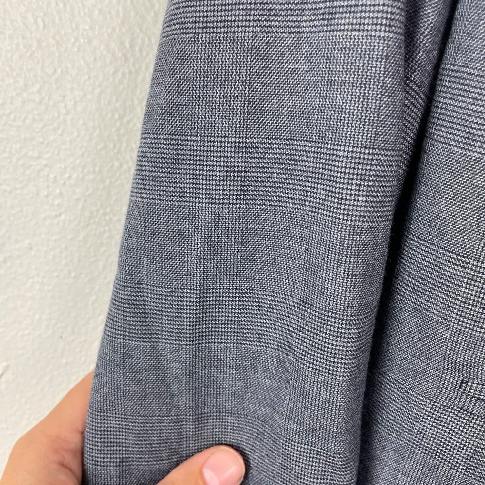 NWT Lane Bryant Woman's Sz 14 Gray Plaid Two Button Front Career‎ Blazer - Picture 8 of 10
